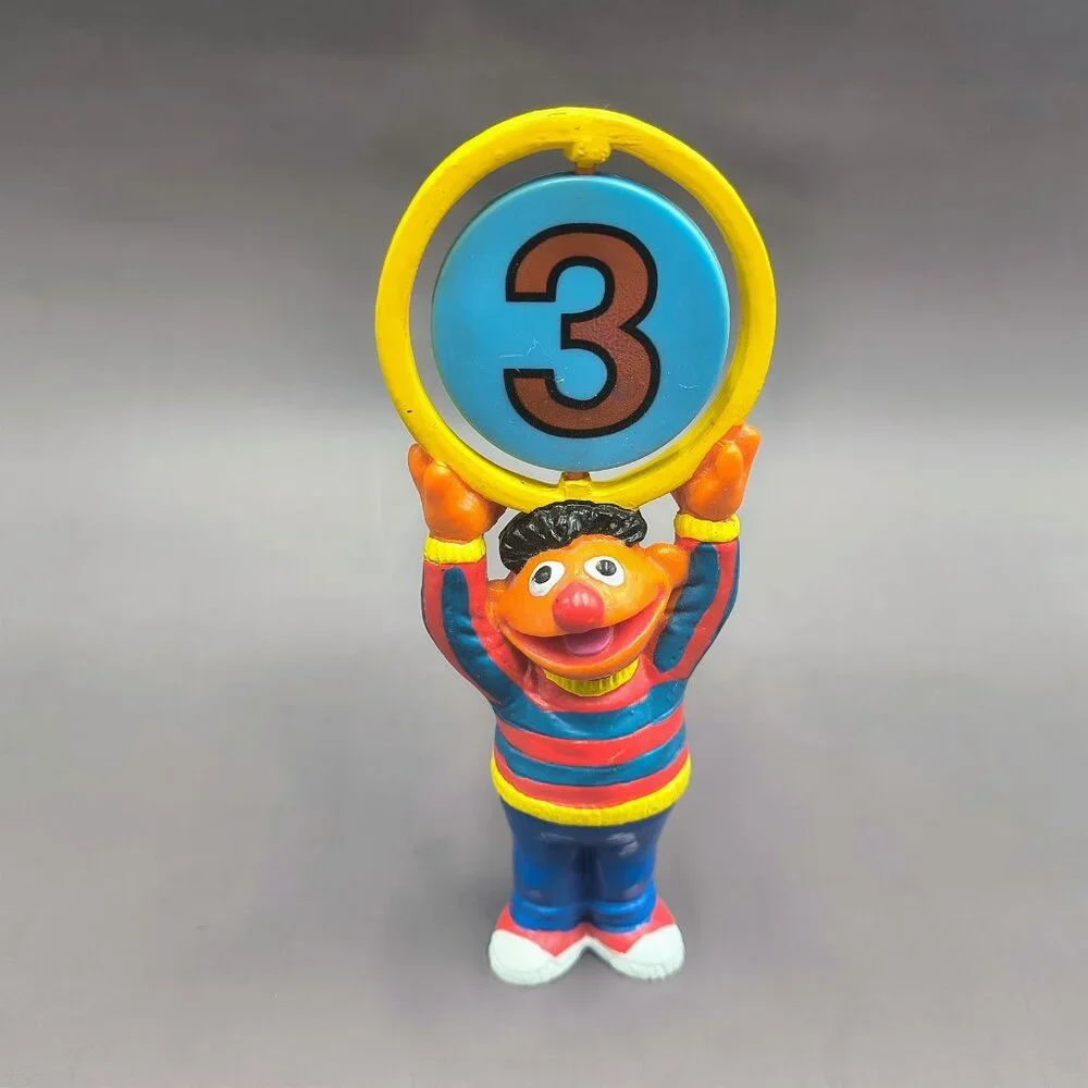 Sesame Street Ernie Number 3 Cake Topper Pvc Figure Applause 3